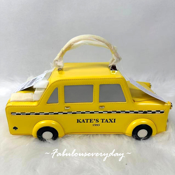 kate spade new york Handbags - Kate Spade NYC 3D Taxi Crossbody Bag Purse In Patent Fabric/Yellow KI975 NWT